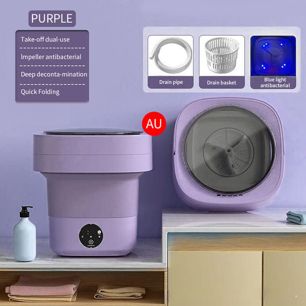 11L Mini Washing Machine Bucket Folding Portable Laundry Machine Clothes Washing